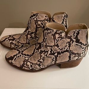 Michael Shannon Faux Snakeskin Booties